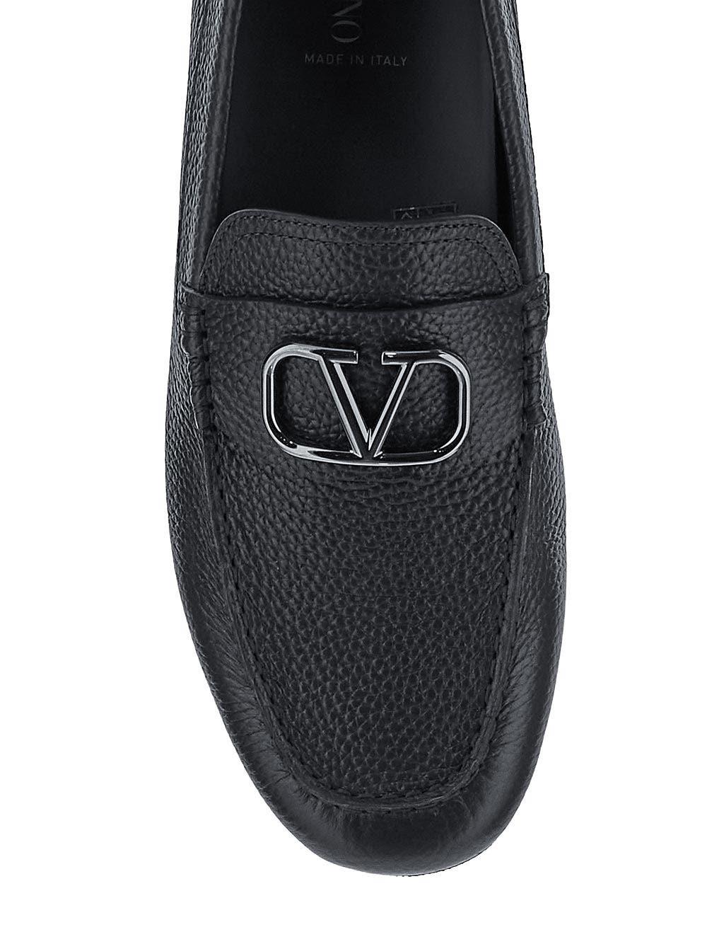 Oluxury Valentino Garavani V-Logo Signature Driving Shoes Outlet