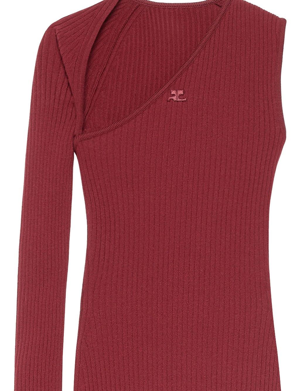 Oluxury Courreges Ribbed dress Super Saving Price