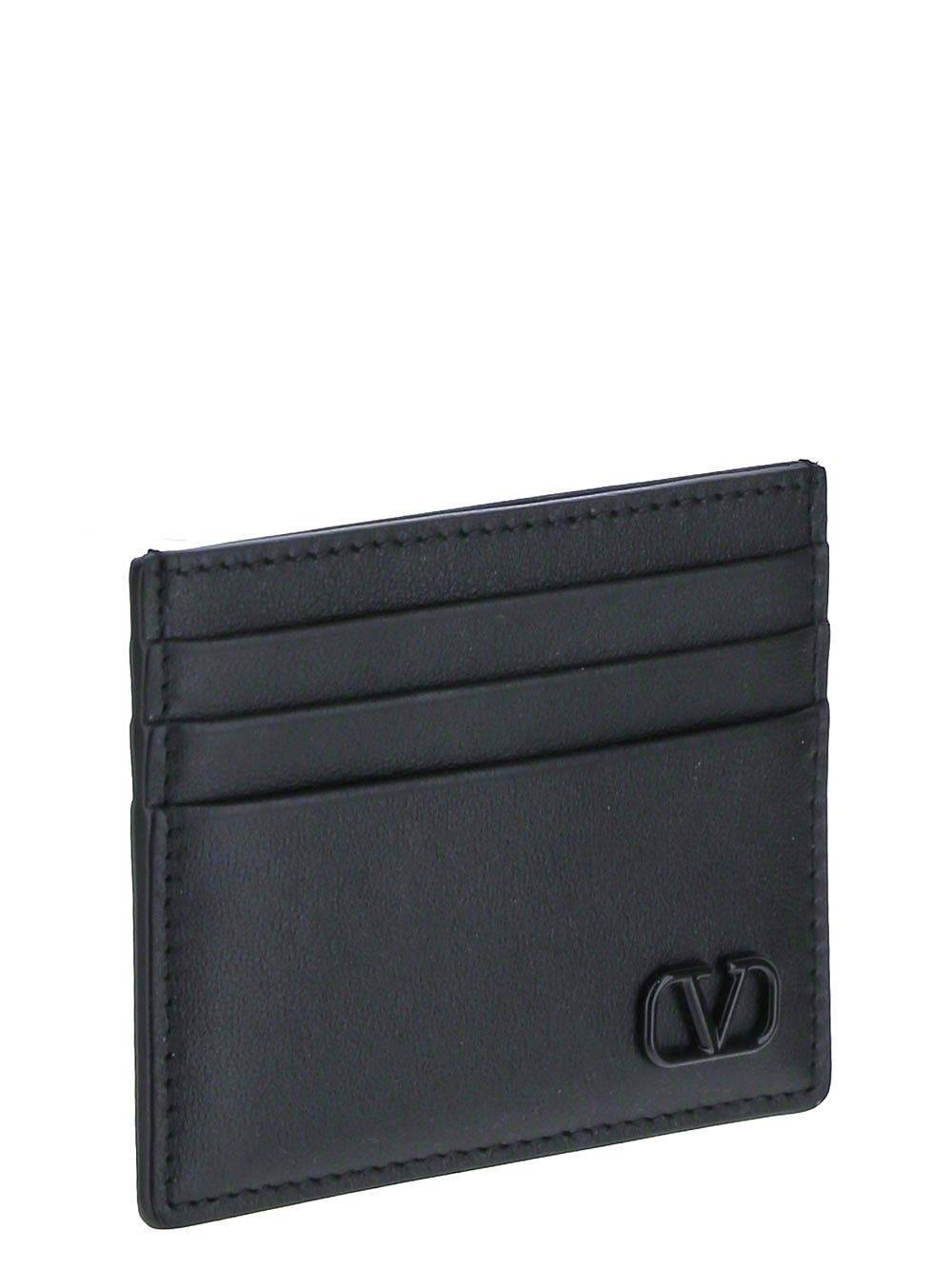 Oluxury Valentino Garavani Black Card Case Pezzi Unici