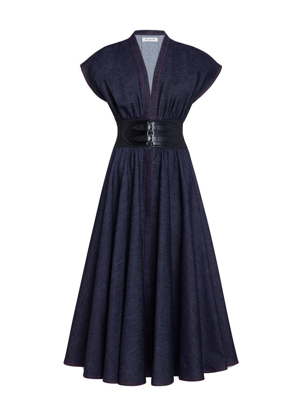 Oluxury Alaia Belted Dress Offerta speciale
