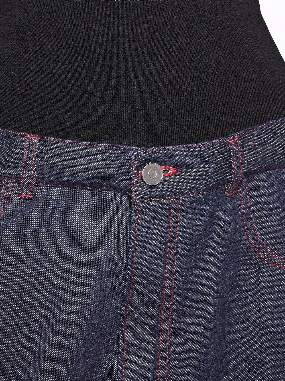 Oluxury Alaia Knit Band Jeans Flash Sale
