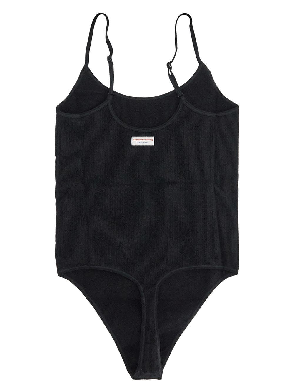 Oluxury Alexander Wang Ribbed Cami Bodysuit Fornitura limitata