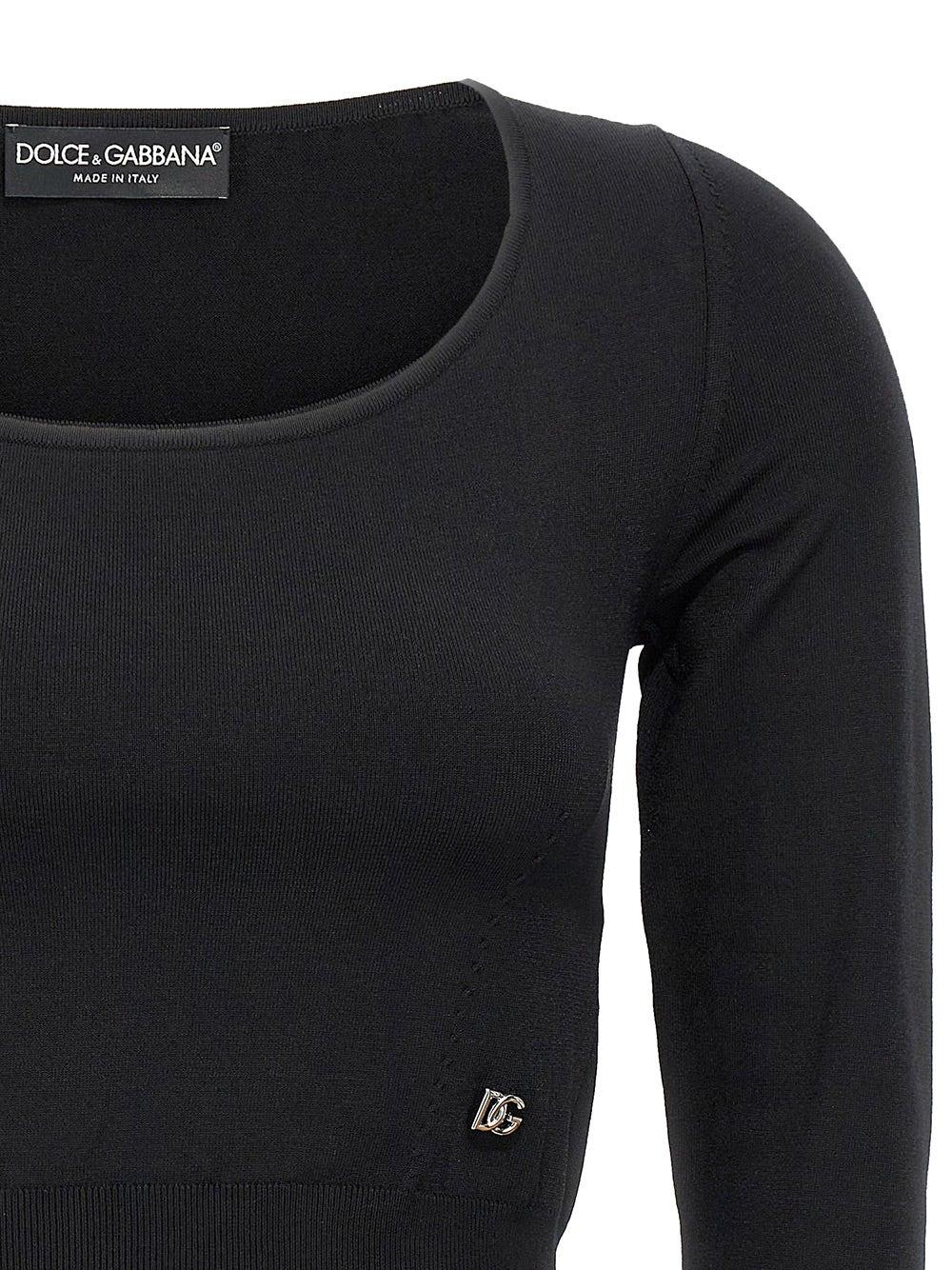 Oluxury Dolce & Gabbana Knitwear Logo cropped Nuovi prodotti