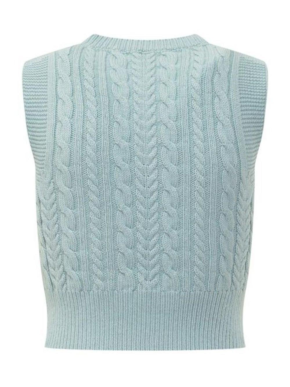Oluxury Des Phemmes Cropped Knit Vest Fino al 55% di sconto