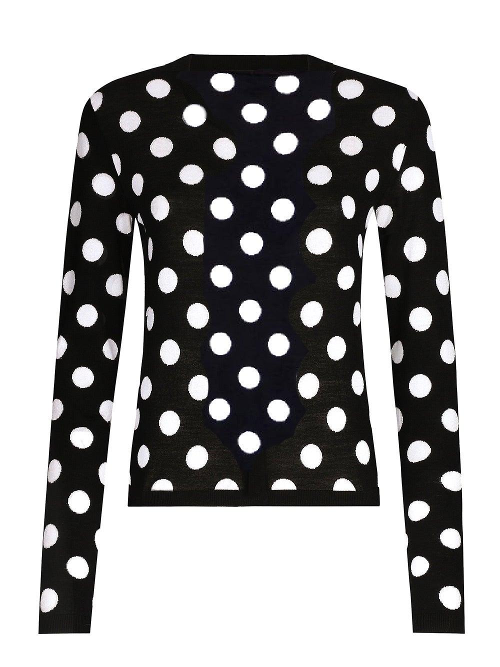 Oluxury Dolce & Gabbana Cardigan Polka-dot Vendita Economica