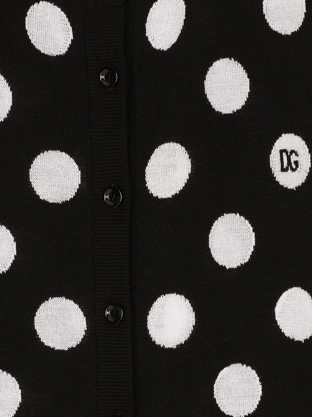 Oluxury Dolce & Gabbana Cardigan Polka-dot Vendita Economica