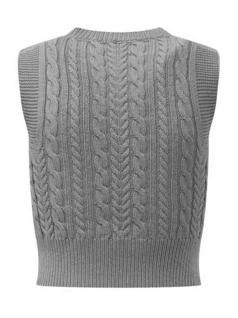 Oluxury Des Phemmes Cropped Knit Vest Saldi Di Fabbrica