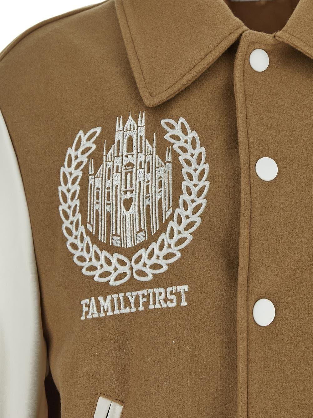 Oluxury Family First Varsity College Jacket In Linea