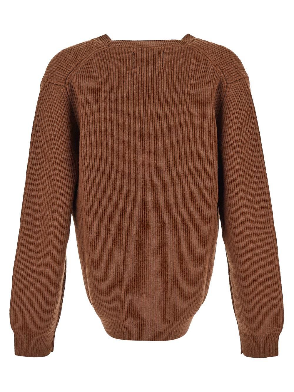 Oluxury Seven Gauge Knitwear neck-v Vendita