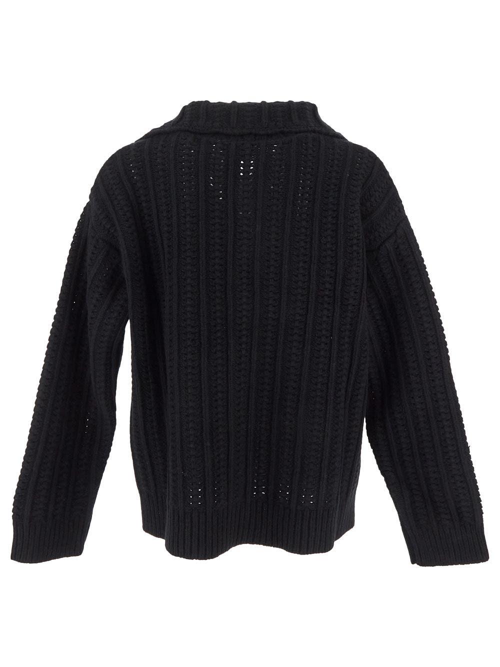 Oluxury Laneus Knitted Cardigan In Vendita