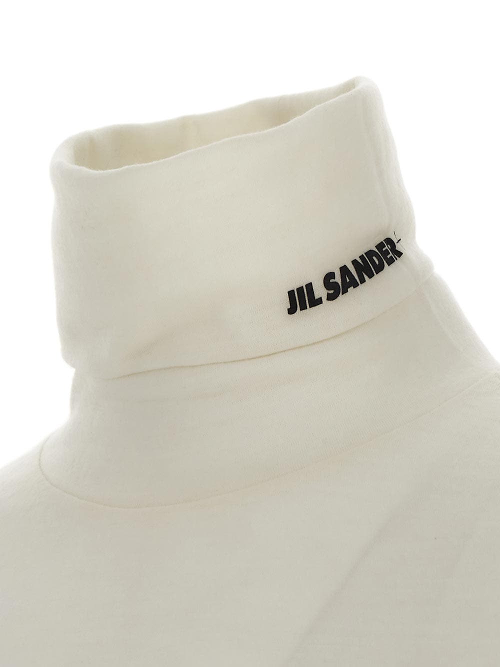 Oluxury Jil Sander Logo Print Turtleneck Sweater Smaltimento dello stoccaggio