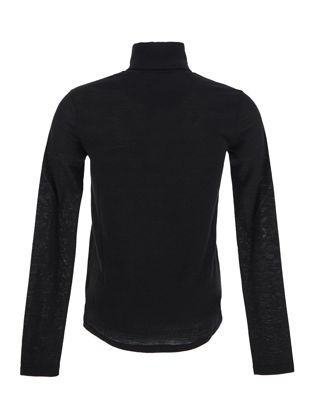Oluxury Jil Sander Logo Print Turtleneck Sweater Vendite Flash