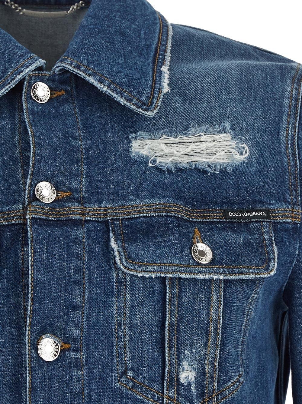 Oluxury Dolce & Gabbana Denim Jacket In Saldo