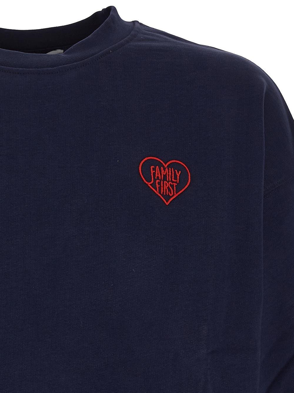 Oluxury Family First Heart Sweatshirt Moda