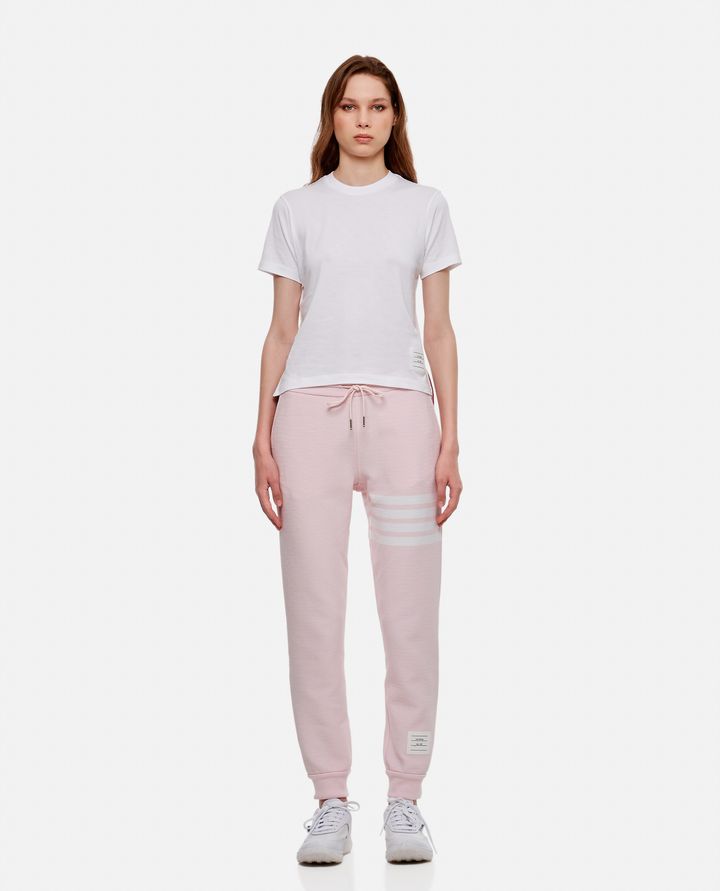 Biffi PANTALONI SUDATORI A RIB OTTOMANO ROSA CHIARO 4-BAR Offerta esclusiva