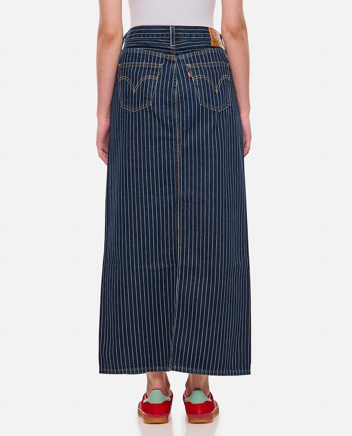 Biffi GONNA MIDI DENIM A RIGHE Moda