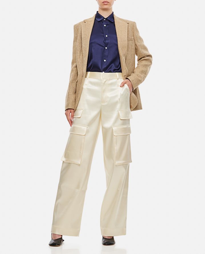 Biffi LONG SLEEVE BUTTON FRONT SILK SHIRT Lightning offer