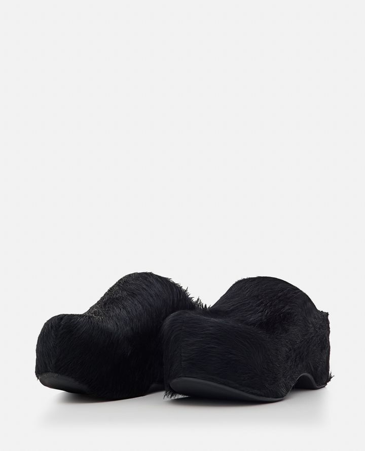 Biffi HAIRY LEATHER PLATFORM MULES Sconto di tempo limitato
