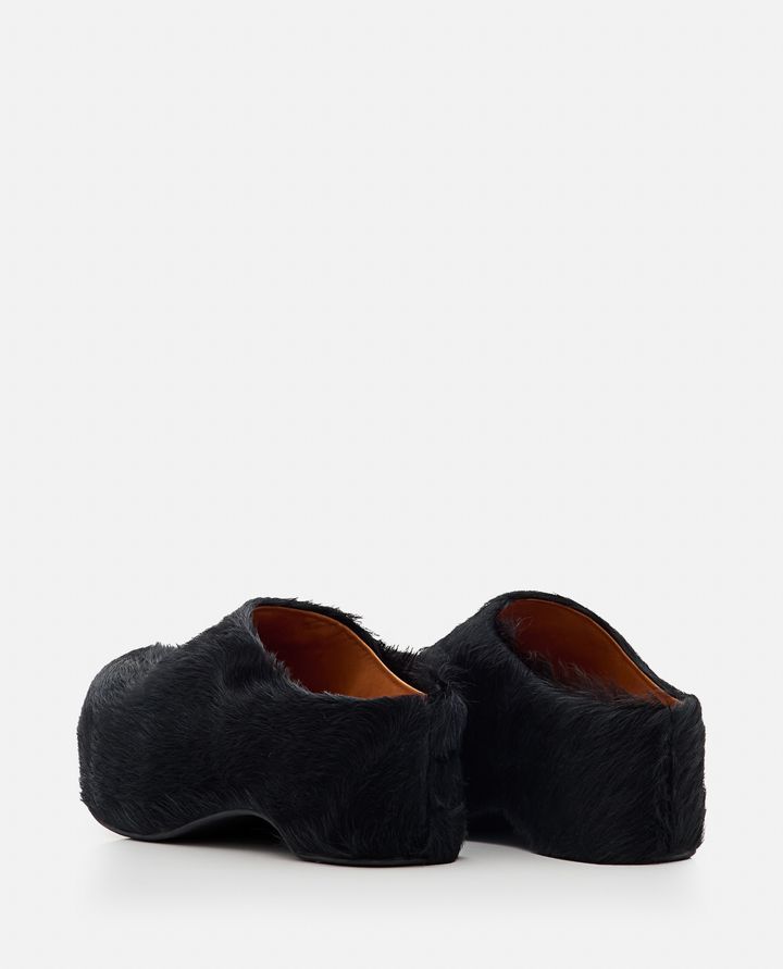 Biffi HAIRY LEATHER PLATFORM MULES Sconto di tempo limitato