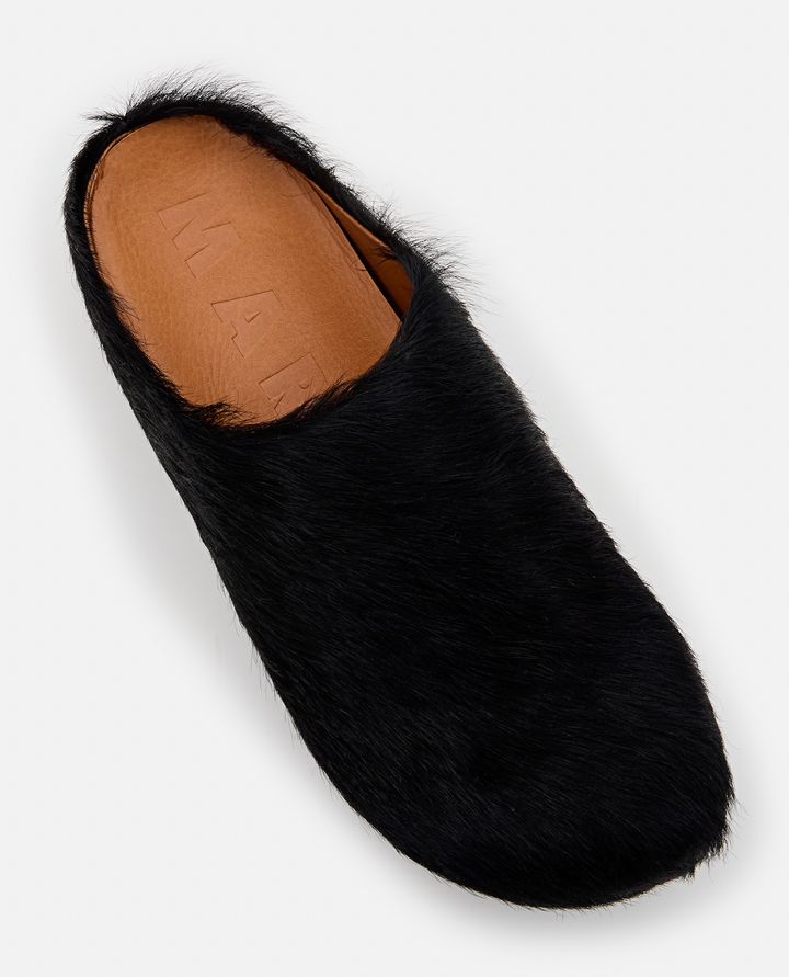 Biffi HAIRY LEATHER PLATFORM MULES Sconto di tempo limitato