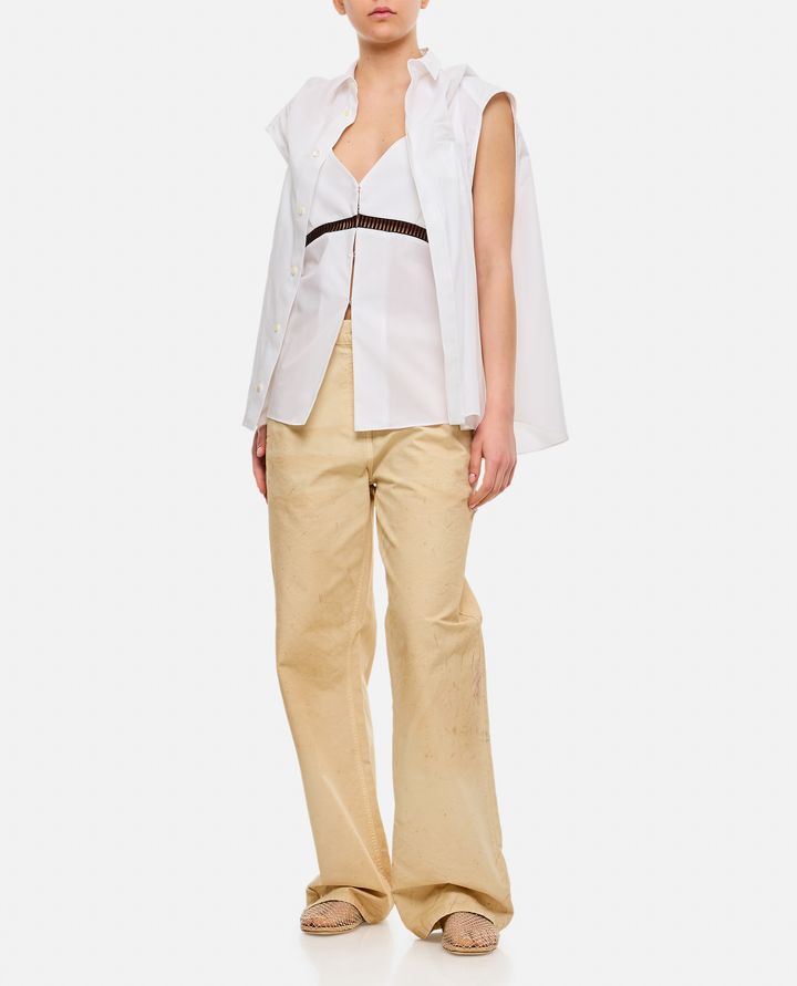 Biffi PANTALONI IN COTONE AMPI CON MACCHIE Liquidazione