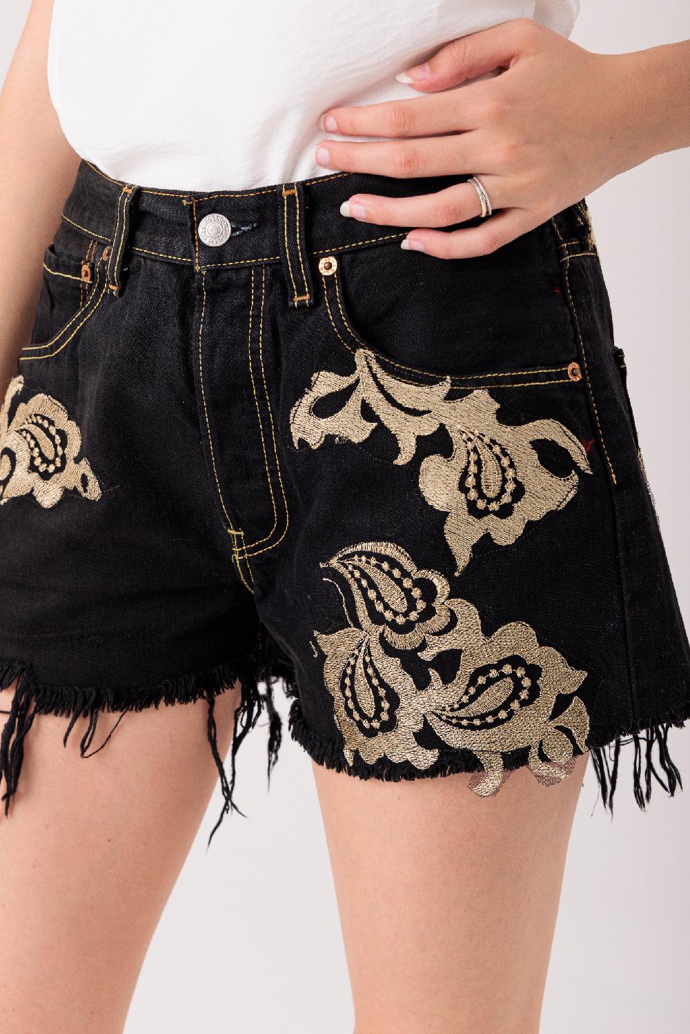 Rossano Perini SHORTS BLK EMBRODERY Pezzi Unici