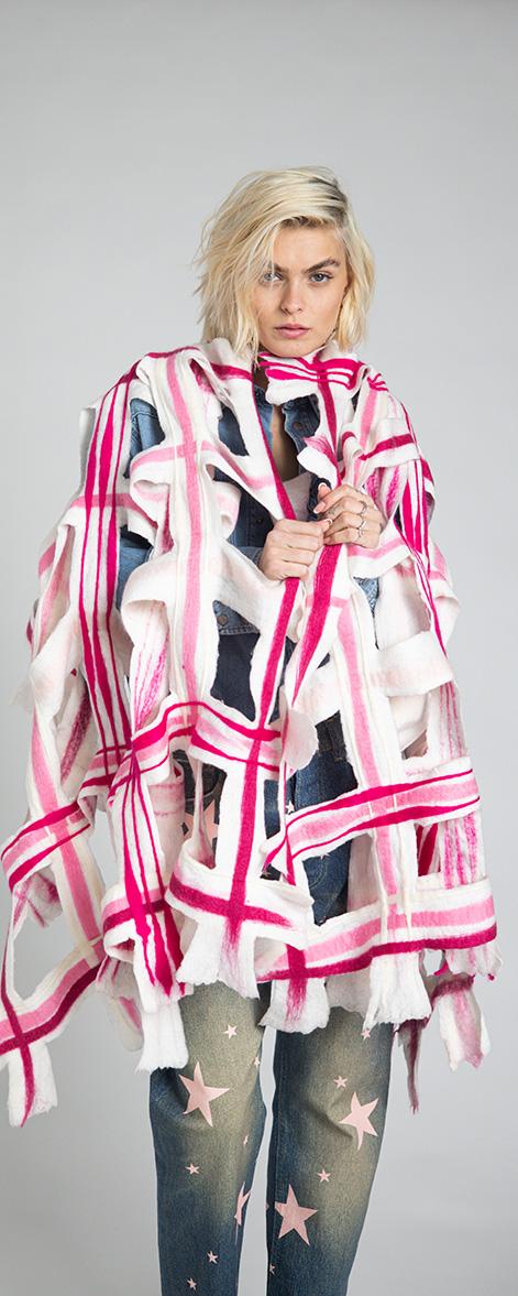Rossano Perini SCARF WRAP 38FW24 PINK I Più Venduti