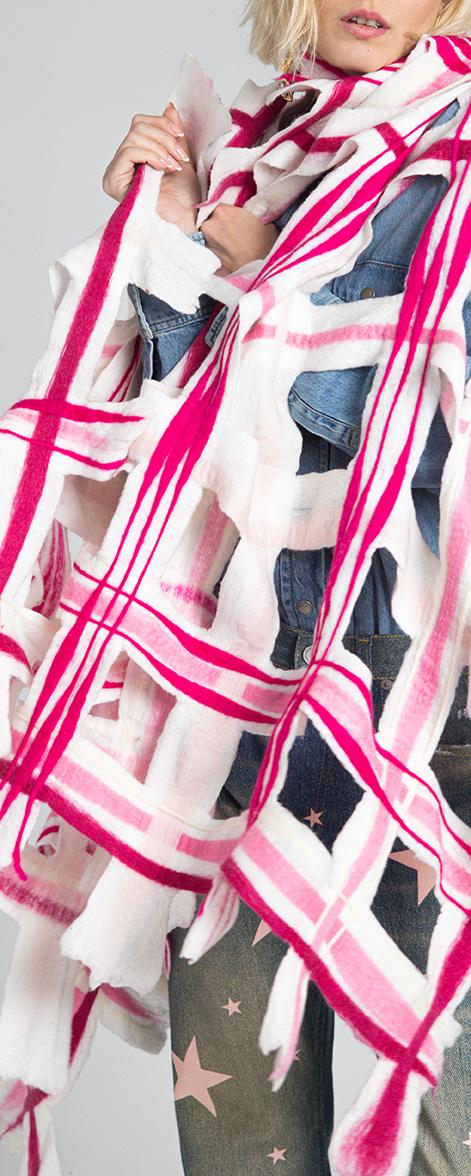 Rossano Perini SCARF WRAP 38FW24 PINK I Più Venduti