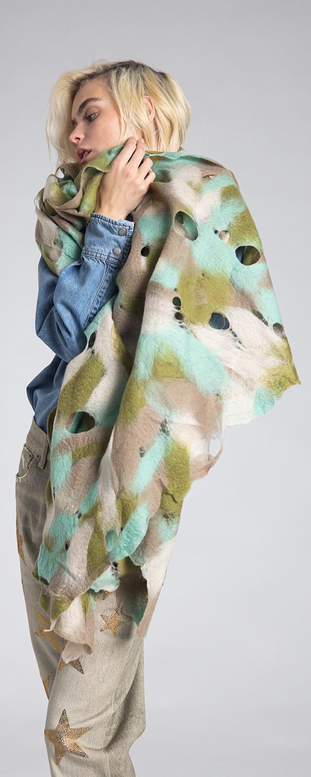 Rossano Perini SCARF 37FW24 GREEN Moda