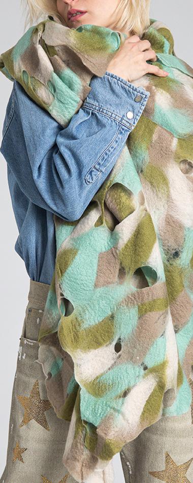 Rossano Perini SCARF 37FW24 GREEN Moda