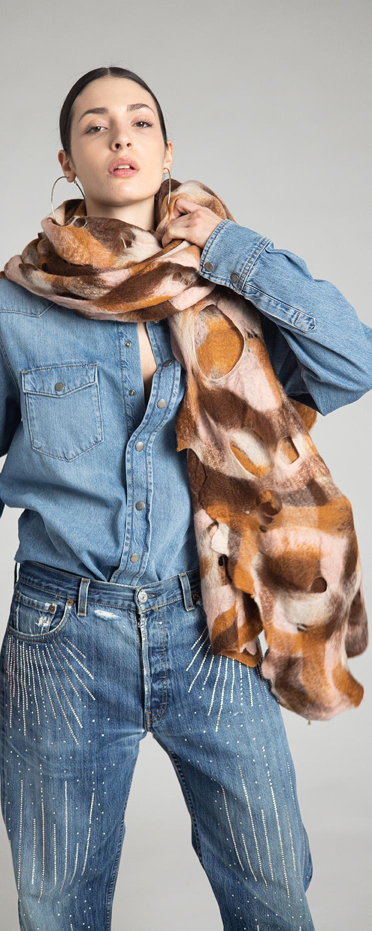 Rossano Perini SCARF 37FW24 BROWN 2025