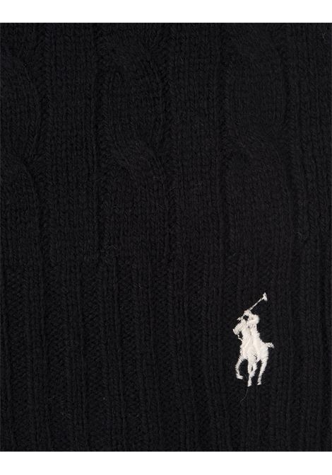 RALPH LAUREN Sciarpa In Lana e Cashmere a Trecce Nera - RALPH LAUREN Fino al 55% di sconto