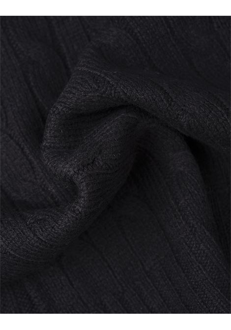 RALPH LAUREN Sciarpa In Lana e Cashmere a Trecce Nera - RALPH LAUREN Fino al 55% di sconto