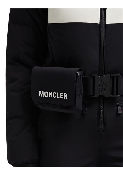 MONCLER GRENOBLE Completo Da Sci Imbottito In Piuma In Nero e Bianco - MONCLER GRENOBLE Enormi sconti