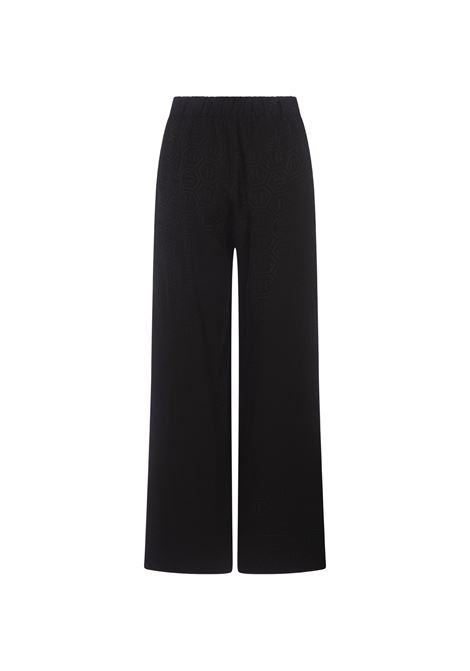 PHILIPP PLEIN Pantaloni Stile Pigiama Neri Monogram - PHILIPP PLEIN Italia