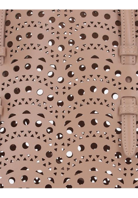 ALAIA Borsa Tote Mina 25 In Pelle Vienne a Onde Sabbia - ALAIA Qualità Garantita