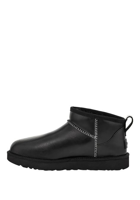 UGG Stivali Classic Ultra Mini Leather Regenerate Neri - UGG Consegna Veloce