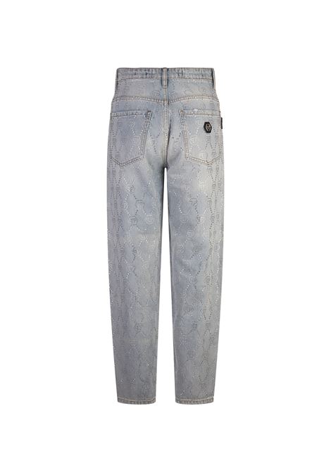 PHILIPP PLEIN Jeans Mom Fit Strass Monogram - PHILIPP PLEIN Promozione Limitata