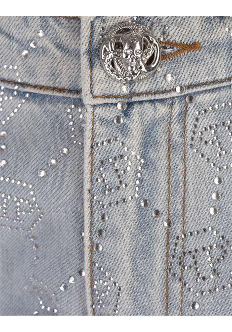 PHILIPP PLEIN Jeans Mom Fit Strass Monogram - PHILIPP PLEIN Promozione Limitata
