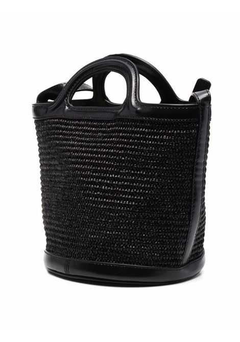 MARNI Borsa Tropicalia Piccola Nera In Pelle e Rafia - MARNI Online