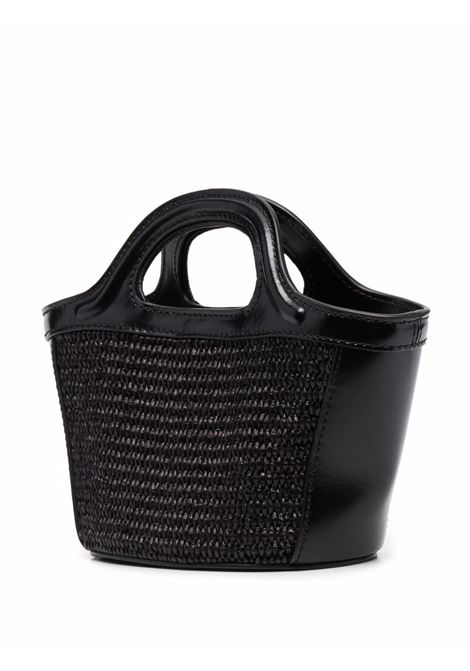 MARNI Borsa Tropicalia Summer Micro Nera In Pelle e Rafia - MARNI In Vendita