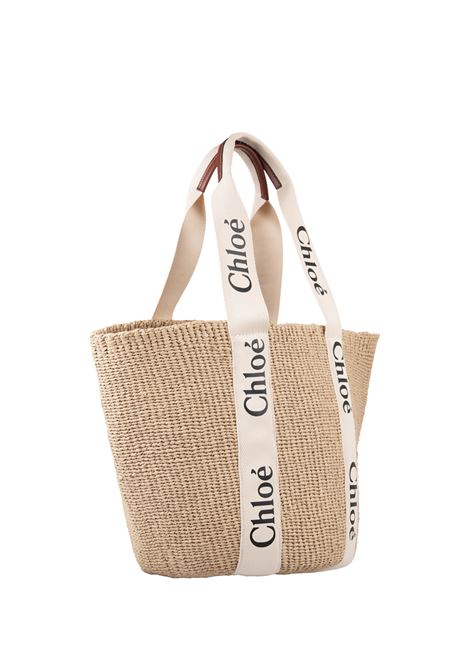 CHLOÉ Borsa Cesto Grande Woody In Rafia Con Nastri Chloé - CHLOÉ Hotsell