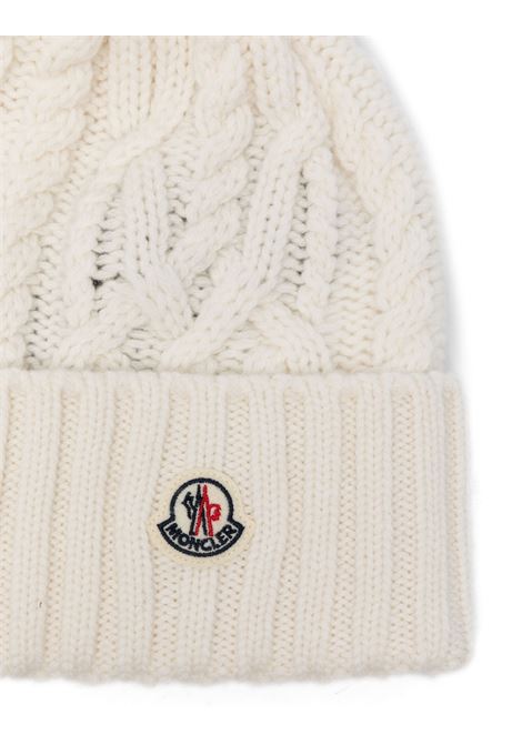 MONCLER Berretto Bianco In Lana e Cashmere Con Pompon - MONCLER I Più Venduti