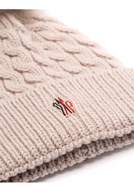 MONCLER GRENOBLE Berretto In Lana a Trecce Rosa Con Pompon - MONCLER GRENOBLE Negozio