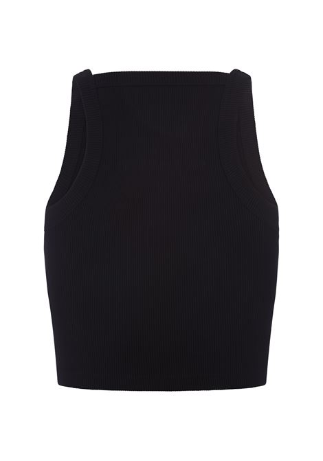 GIVENCHY Top Crop Nero Con Placca Logo - GIVENCHY Sconto di tempo limitato