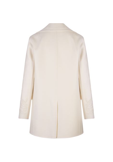 ERMANNO SCERVINO Cappotto In Panno Di Lana Bianco con Ricami - ERMANNO SCERVINO Comprare a buon mercato