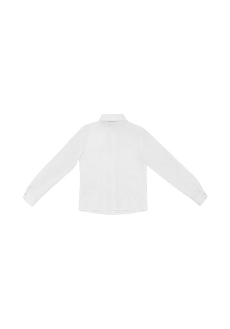 FENDI KIDS Camicia In Popeline Di Cotone Gesso Con Logo - FENDI KIDS Offerte stagionali