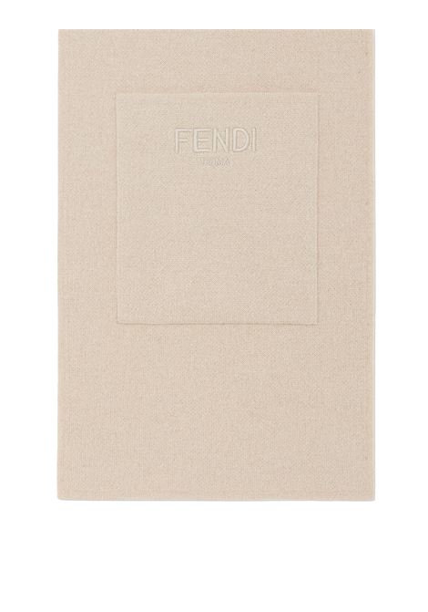 FENDI KIDS Sciarpa Reversibile Beige Con Logo FF - FENDI KIDS Ritorno libero