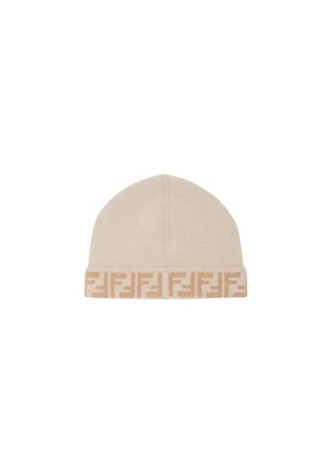 FENDI KIDS Cappello Reversibile Beige Con Logo FF - FENDI KIDS Rilascio limitato