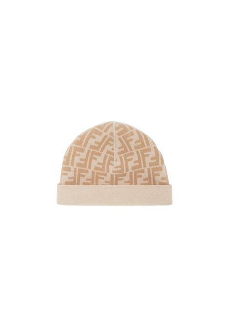 FENDI KIDS Cappello Reversibile Beige Con Logo FF - FENDI KIDS Rilascio limitato